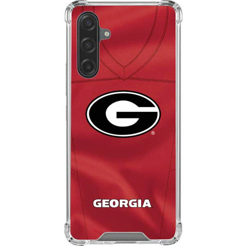 University of Georgia Red Jersey Galaxy A17 Clear Case