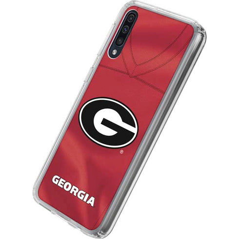 University of Georgia Red Jersey Galaxy A50 Clear Case