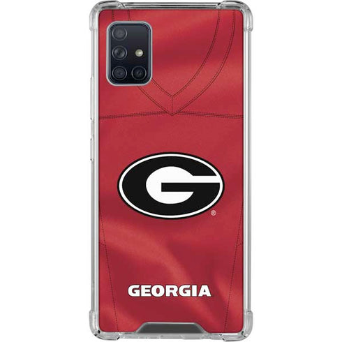 University of Georgia Red Jersey Galaxy A51 5G Clear Case