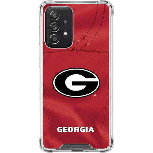 University of Georgia Red Jersey Galaxy A52 5G Clear Case