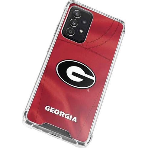 University of Georgia Red Jersey Galaxy A52 5G Clear Case