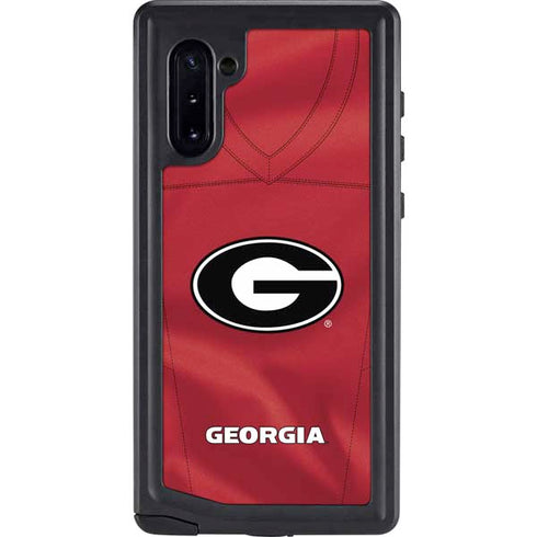 University of Georgia Red Jersey Galaxy Note 10 Waterproof Case
