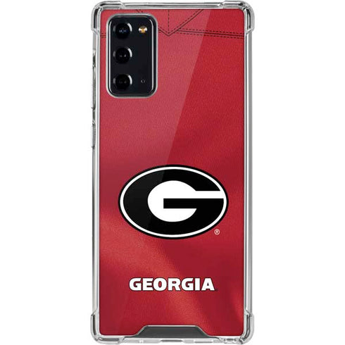 University of Georgia Red Jersey Galaxy Note20 5G Clear Case