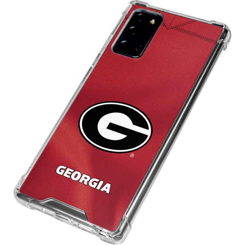 University of Georgia Red Jersey Galaxy Note20 5G Clear Case