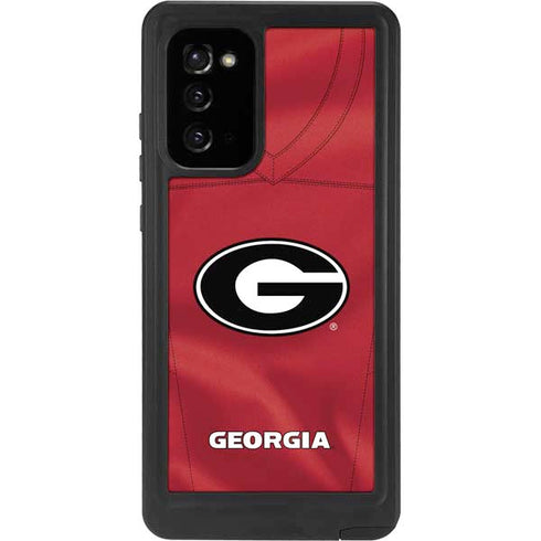 University of Georgia Red Jersey Galaxy Note20 5G Waterproof Case