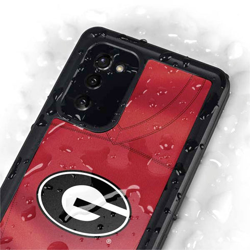 University of Georgia Red Jersey Galaxy Note20 5G Waterproof Case