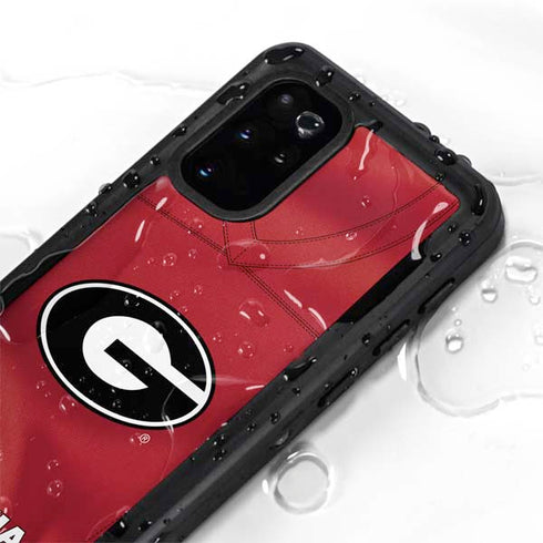 University of Georgia Red Jersey Galaxy S20 Plus Waterproof Case