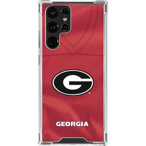 University of Georgia Red Jersey Galaxy S22 Ultra Clear Case