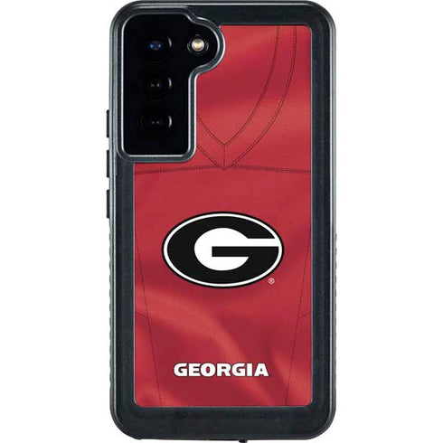 University of Georgia Red Jersey Galaxy S23 Plus Waterproof Case