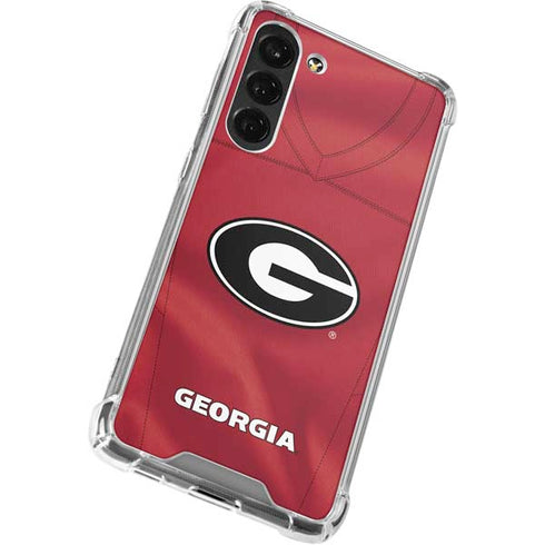 University of Georgia Red Jersey Galaxy S24 FE Clear Case