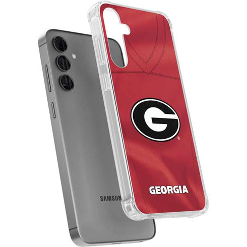 University of Georgia Red Jersey Galaxy S24 Plus Clear Case