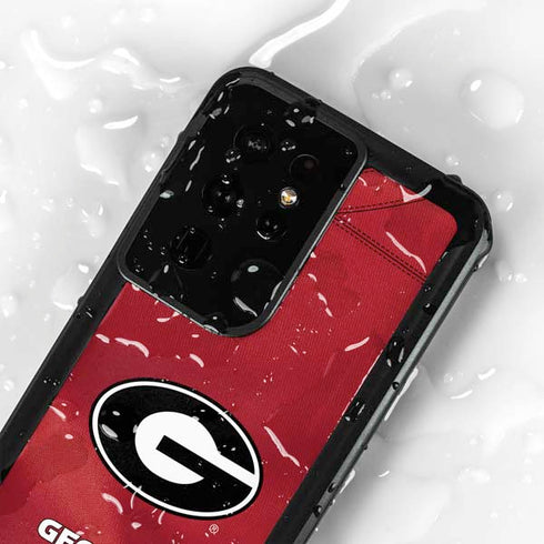 University of Georgia Red Jersey Galaxy S24 Ultra Waterproof Case