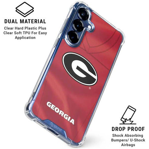 University of Georgia Red Jersey Galaxy S25 Plus Clear Case