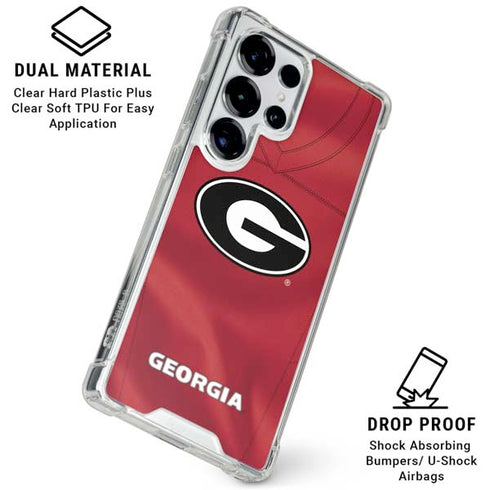 University of Georgia Red Jersey Galaxy S25 Ultra Clear Case