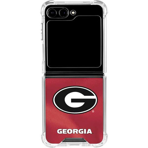 University of Georgia Red Jersey Galaxy Z Flip5 5G Clear Case