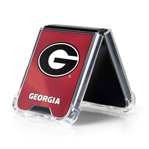University of Georgia Red Jersey Galaxy Z Flip5 5G Clear Case