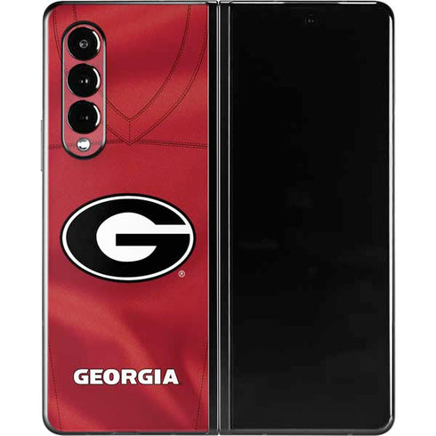 University of Georgia Red Jersey Galaxy Z Fold3 5G Skin