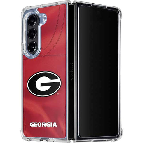 University of Georgia Red Jersey Galaxy Z Fold5 5G Clear Case