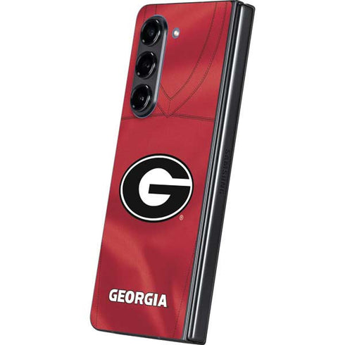 University of Georgia Red Jersey Galaxy Z Fold5 5G Skin