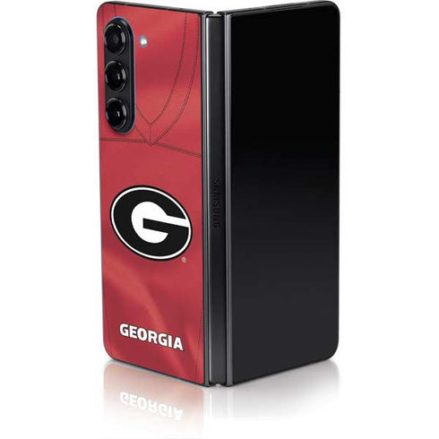 University of Georgia Red Jersey Galaxy Z Fold5 5G Skin