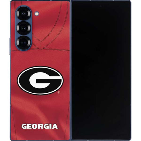 University of Georgia Red Jersey Galaxy Z Fold6 Skin