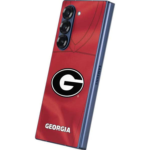 University of Georgia Red Jersey Galaxy Z Fold6 Skin