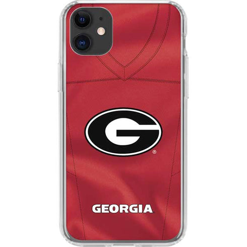 University of Georgia Red Jersey iPhone 11 Clear Case