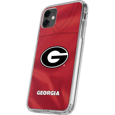 University of Georgia Red Jersey iPhone 11 Clear Case