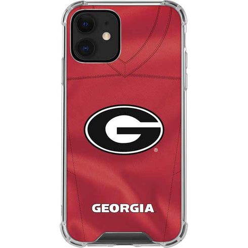 University of Georgia Red Jersey iPhone 12 Clear Case