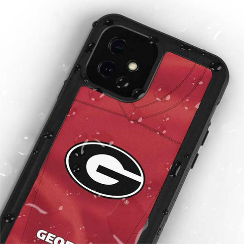 University of Georgia Red Jersey iPhone 12 Mini Waterproof Case