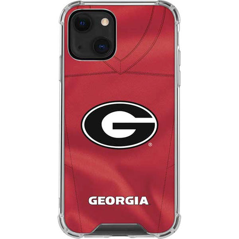 University of Georgia Red Jersey iPhone 13 Mini Clear Case