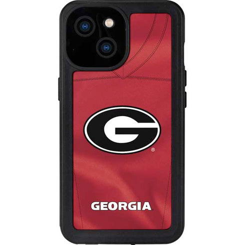 University of Georgia Red Jersey iPhone 13 Mini Waterproof Case