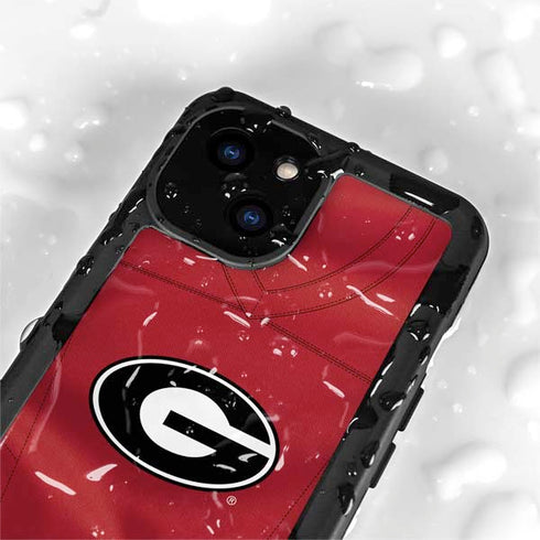 University of Georgia Red Jersey iPhone 13 Mini Waterproof Case