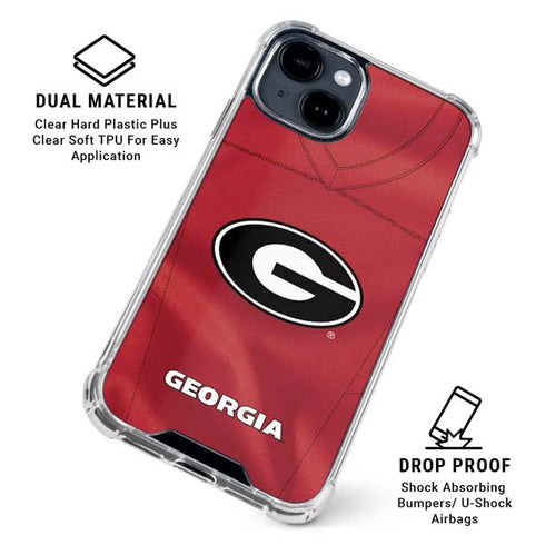University of Georgia Red Jersey iPhone 14 Plus Clear Case