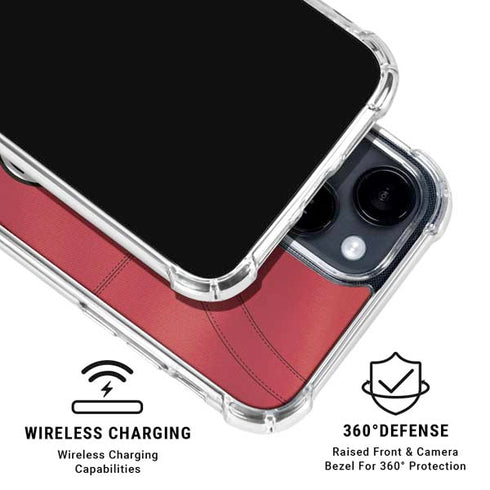 University of Georgia Red Jersey iPhone 14 Plus Clear Case
