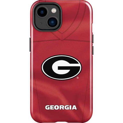University of Georgia Red Jersey iPhone 14 Plus Impact Case