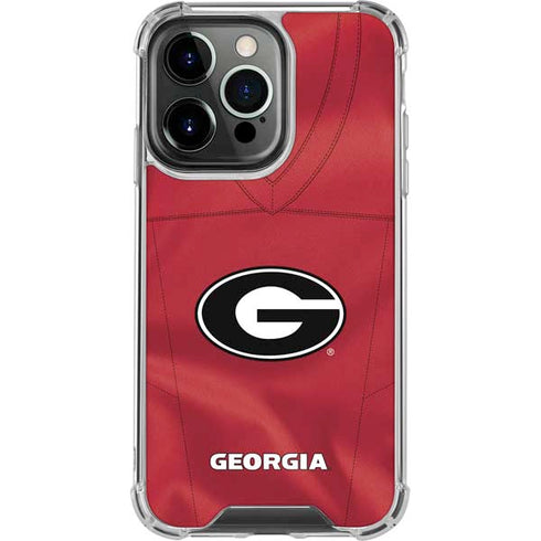 University of Georgia Red Jersey iPhone 14 Pro Clear Case