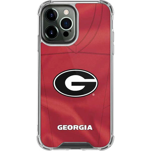 University of Georgia Red Jersey iPhone 14 Pro Max Clear Case