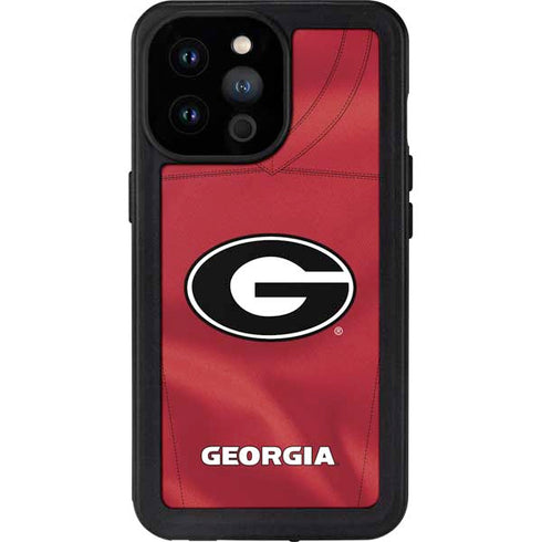 University of Georgia Red Jersey iPhone 14 Pro Max Waterproof Case