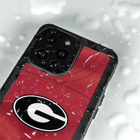 University of Georgia Red Jersey iPhone 14 Pro Max Waterproof Case