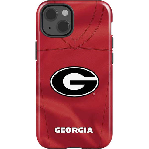 University of Georgia Red Jersey iPhone 15 Plus Impact Case