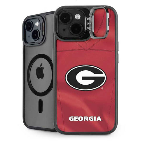 University of Georgia Red Jersey iPhone 15 Plus Kickstand Case