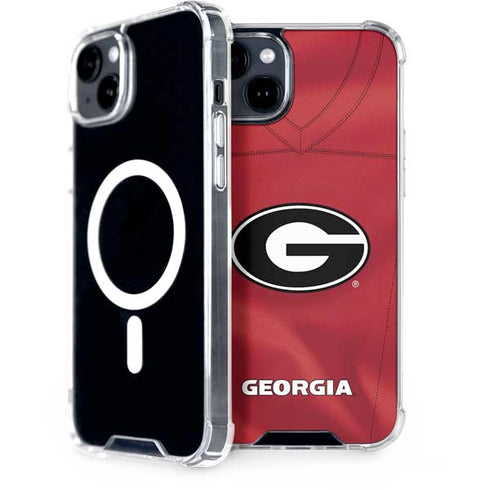University of Georgia Red Jersey iPhone 15 Plus MagSafe Case