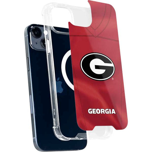 University of Georgia Red Jersey iPhone 15 Plus MagSafe Case