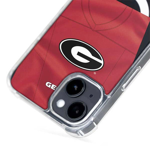University of Georgia Red Jersey iPhone 15 Plus MagSafe Case