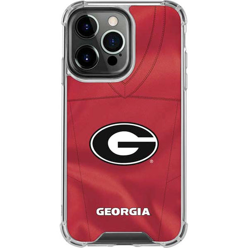 University of Georgia Red Jersey iPhone 15 Pro Clear Case