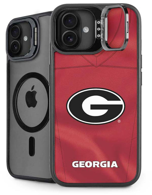 University of Georgia Red Jersey iPhone 16 Plus Kickstand Case