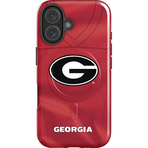 University of Georgia Red Jersey iPhone 16 Plus Magsafe Impact Case