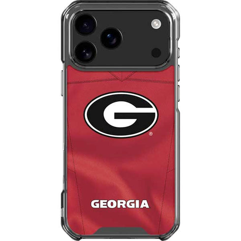 University of Georgia Red Jersey iPhone 18 Pro Max Clear Case