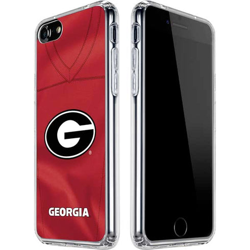 University of Georgia Red Jersey iPhone SE (2nd & 3rd Gen) Clear Case